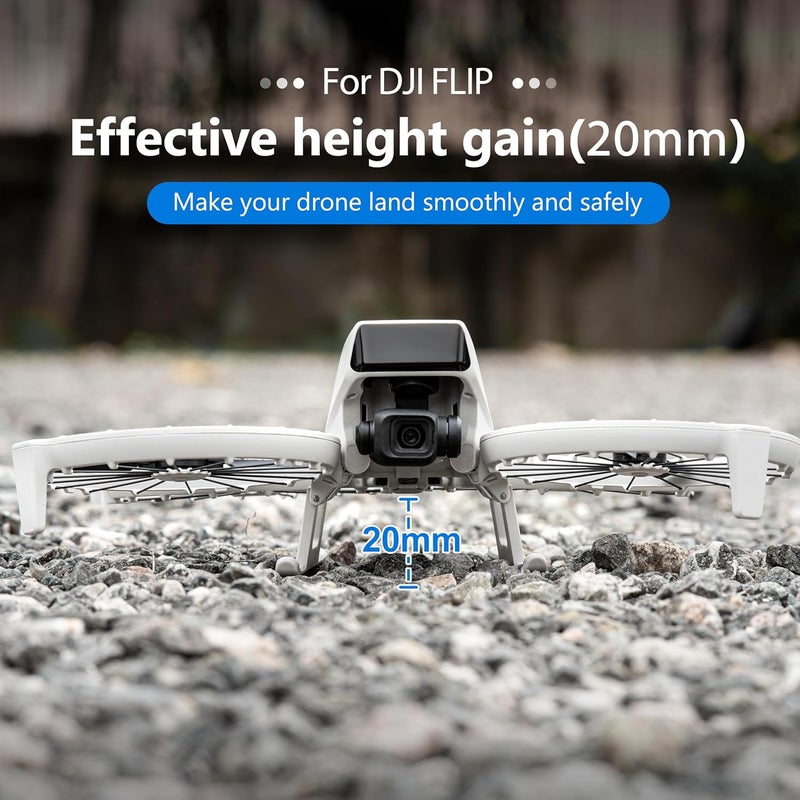 STARTRC جهاز هبوط لطائرة DJI Flip ملحقات الطائرة، ساق قابلة للطي بارتفاع ممتد لطائرة DJI Flip Fly More Combo - Image 2